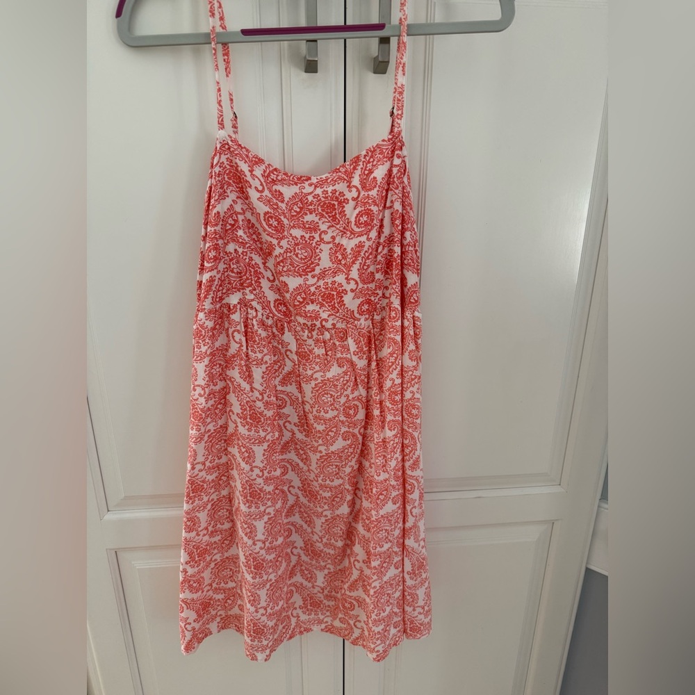 Orange and White Paisley Sundress